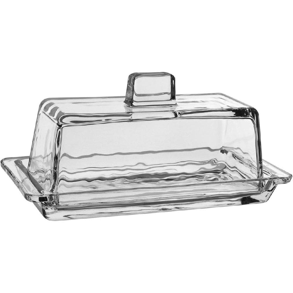 MANTEIGUEIRA HOME&CO COM TAMPA VIDRO MANTEIGA 9x20x9cm TRANSPARENTE