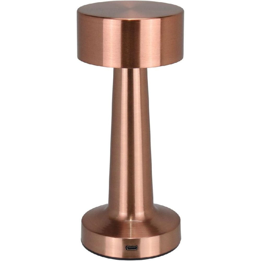 LUMINARIA DE MESA DECORATIVA ENFEITE LED USB HOME&CO METAL 22x9x9cm COBRE
