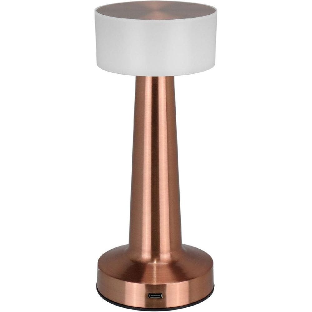 LUMINARIA DECORATIVA ENFEITE DE MESA LED USB HOME&CO METAL 21x9x9cm COBRE