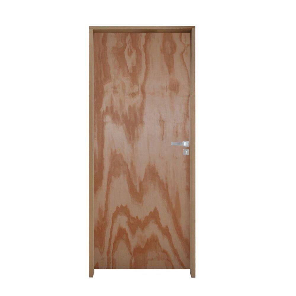 Porta Lisa Mescla Batente Ecológico 09 Cm Fechadura Modena Wc Cromada 72 X 2.10 Esquerdo - Hale