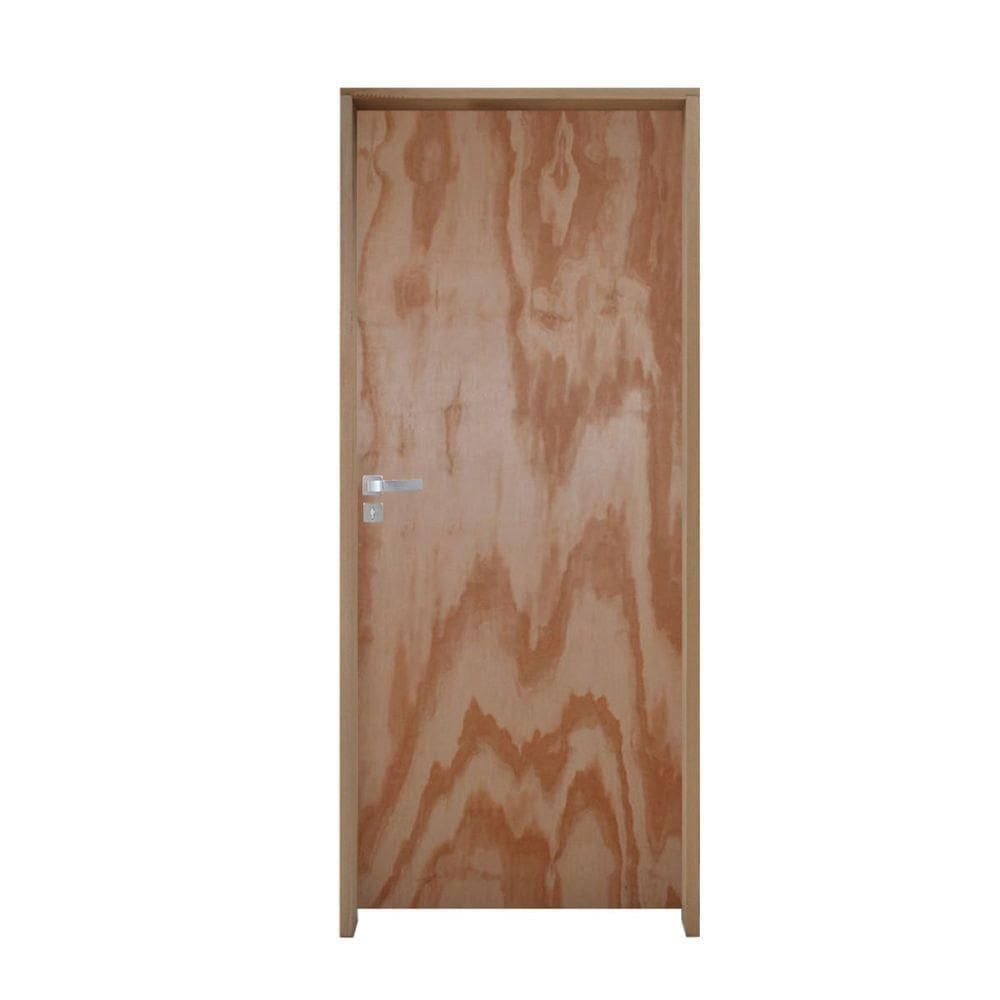 Porta Lisa Mescla Batente Ecológico 09 Cm Fechadura Modena Wc Cromada 72 X 2.10 Direito - Hale