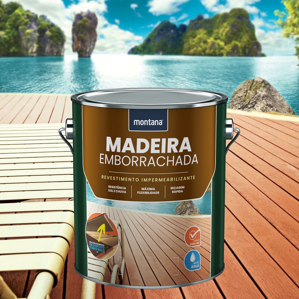 Madeira Emborrachada Revestimento Impermealizante Montana 900ml