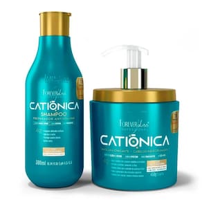 Kit Shampoo e Mascara Capilar Catiônica Forever Liss