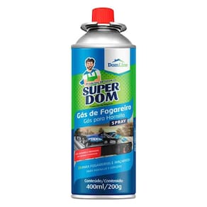 Gas Fogareiro Superdom Spray 400Ml Valvula Universal