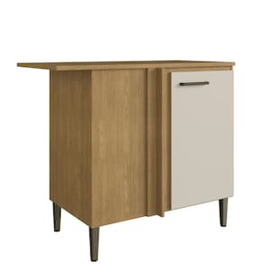 Balcão Canto Reto 1 Porta com Pés 100 MDF May Cadorin Móveis