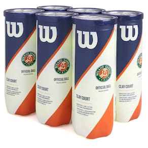 Bola de Tênis Wilson Roland Garros Oficial Clay Pack com 06 Tubos