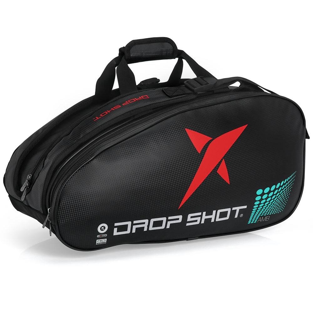 Raqueteira Drop Shot Ambition 2.2 Beach e Padel Preta e Vermelha