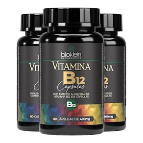 Kit 3 Vitamina B12 60 Cápsulas - Bioklein