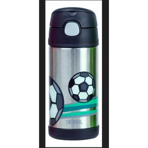 Garrafa Térmica Infantil Futebol Thermos Com Alça 355ml