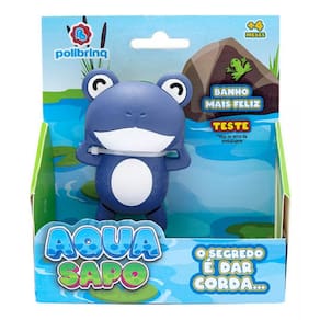 Brinquedo De Banho Sapinho De Corda Aqua Sapo-Polibrinq Azul