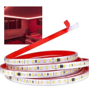 Fita Led SMD Dupla Face Gesso Sanca Quarto Sala Iluminaçao Vermelho Recepçao Comercial Residencial
