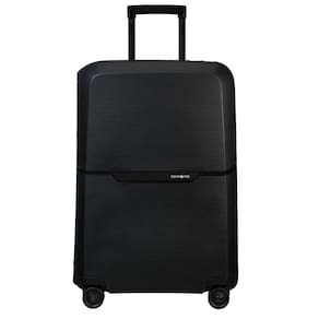 Mala Média Magnum Eco Samsonite Polipropileno Cadeado Tsa 4 Rodas Duplas Giro 360 M Preto