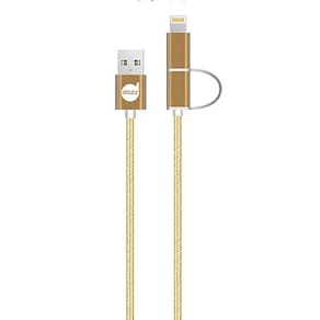Cabo Lightning / Micro Usb Gold 2 Em 1