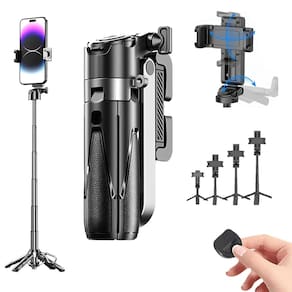 Bastão Selfie Retrátil 360 Smartphones Mini Tripé E Controle