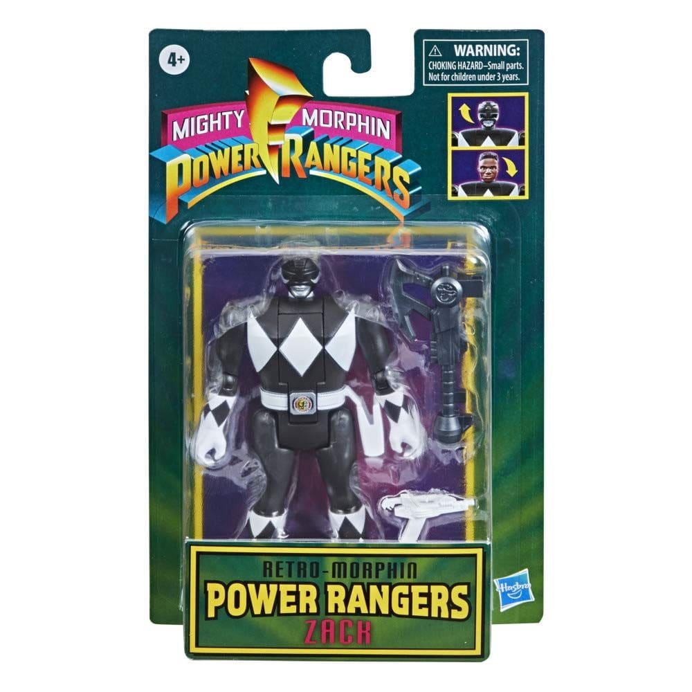 Boneco de ação Power Rangers PRG Retro Morph Black Ranger