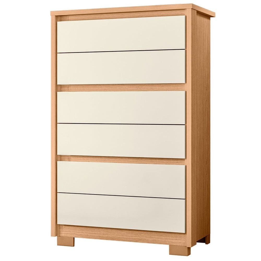 Cômoda para Quarto 6 Gavetas MDP Duo