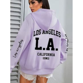 Blusão Moletom Feminino Los Angeles ElaShopp