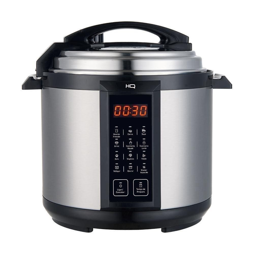 Panela De Pressão Elétrica Multifuncional Digital HQ 6L Inox HQ-Y6DI 110V