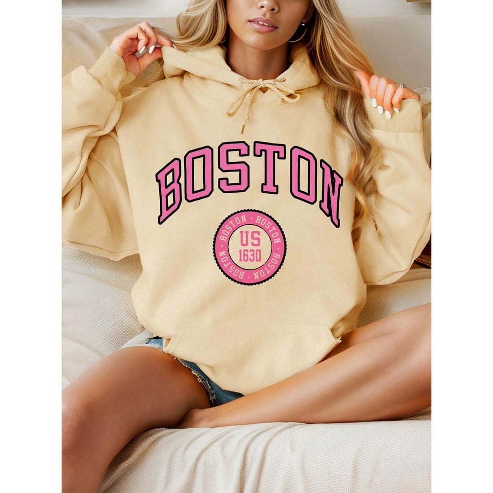 Moletom Feminino Boston Casual Confortável Estiloso ElaShopp