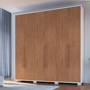 Guarda Roupa Casal 6 Portas 3 Gavetas Safira Móveis Castro