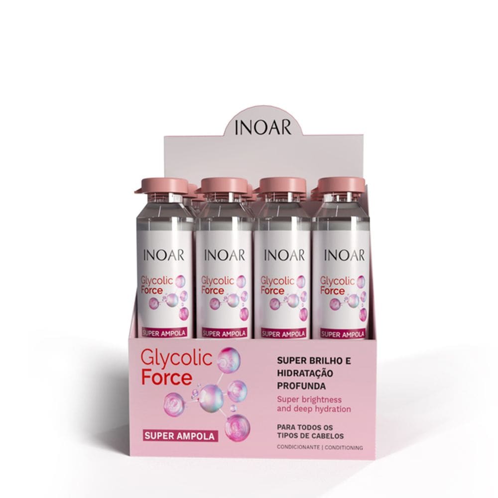 Inoar Glycolic Force  Super Ampola 45ml com 12un