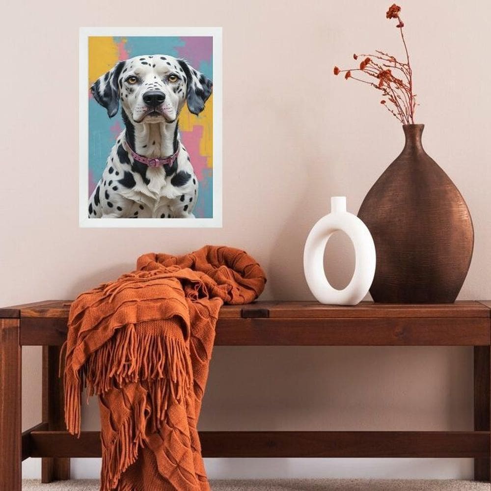 Quadro Decorativo Arte Dalmata 45X34Cm