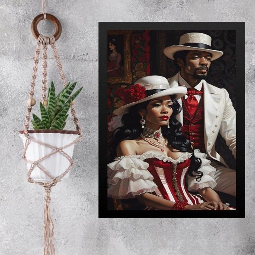 Quadro Umbanda Zé Pilintra E Maria Navalha 33X24Cm