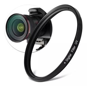 Filtro UV Protetor P/ Objetivas Lente Câmeras SLR, DSLR e Mirrorless Proteção