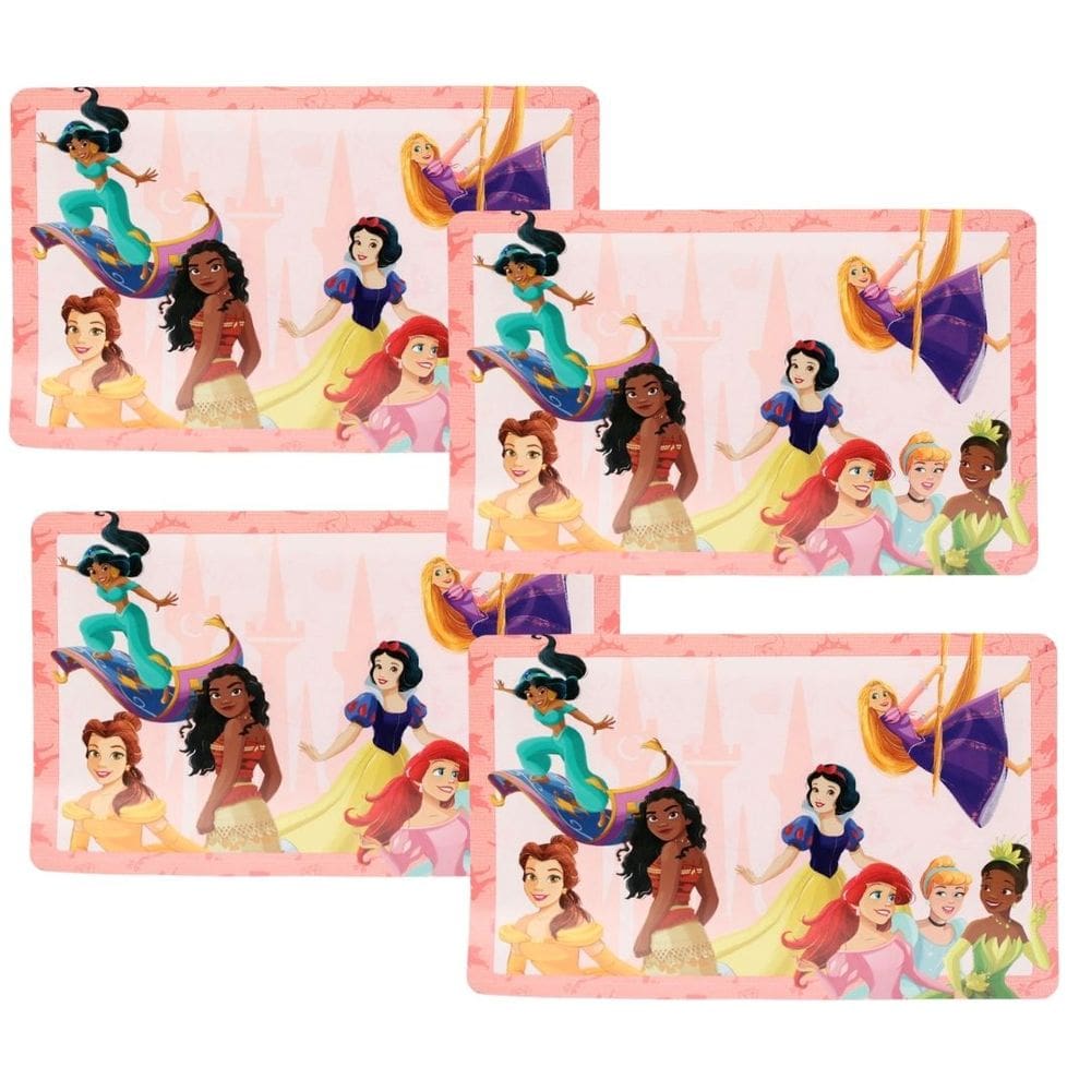 Jogo Americano Infantil Princesas Disney 43x28cm 4 Peças - Tuut