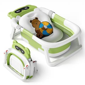 Banheira de bebê AVIDOR dobrável para recém-nascidos e crianças pequenas, verde