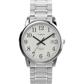 Relógio Timex Easy Reader, estojo de 35 mm, mostrador branco para homens
