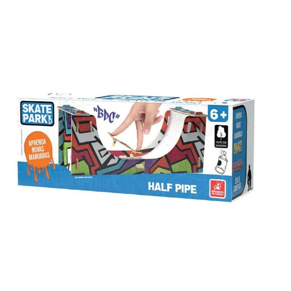 Pista Park Skate  de Dedo Half Pipe 40cm Brincadeira de Criança 3805