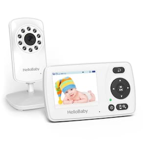 Monitor de vídeo para bebês HelloBaby HB30 com câmera e áudio de 1000 pés