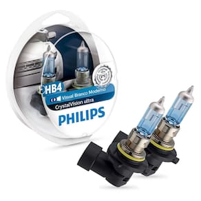 Par Lâmpada HB4 Super Branca Philips Crystal Vision Ultra