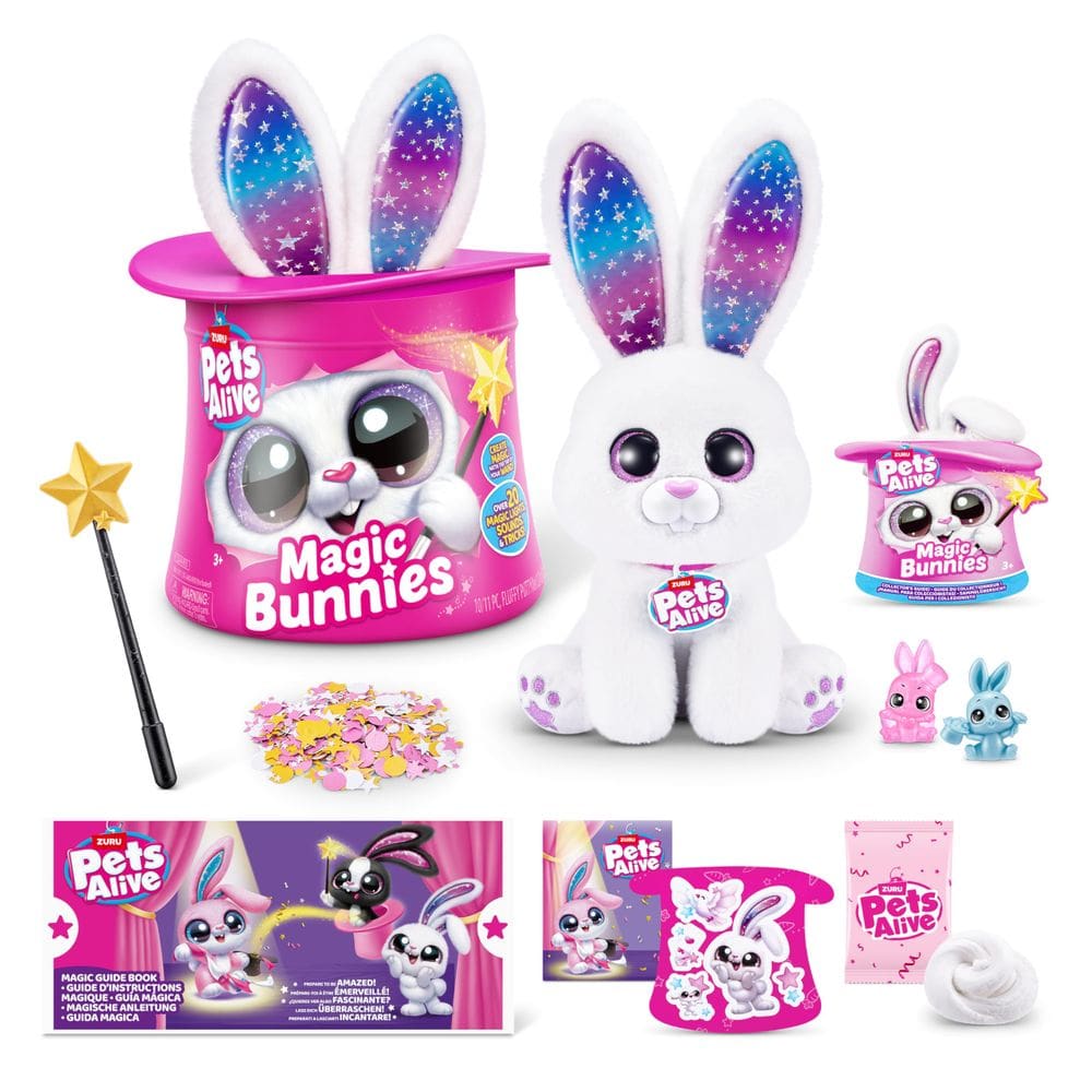 Brinquedo de pelúcia eletrônico Pets Alive Magic Bunnies Pearl