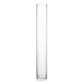 Vaso de vidro de qualidade WGVI, cilindro transparente alto e pesado