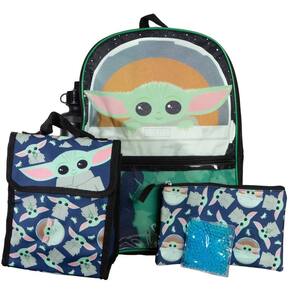 Conjunto de mochilas Bioworld Star Wars The Mandalorian Grogu Kids