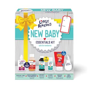 Kit Essentials para recém-nascidos Little Remedies com spray nasal salino