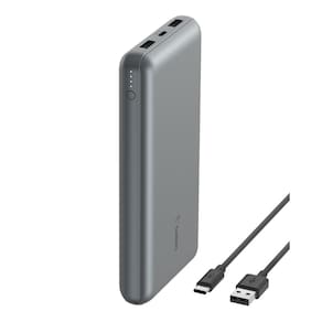 Banco de potência Belkin BoostCharge 20.000 mAh USB-C cinza
