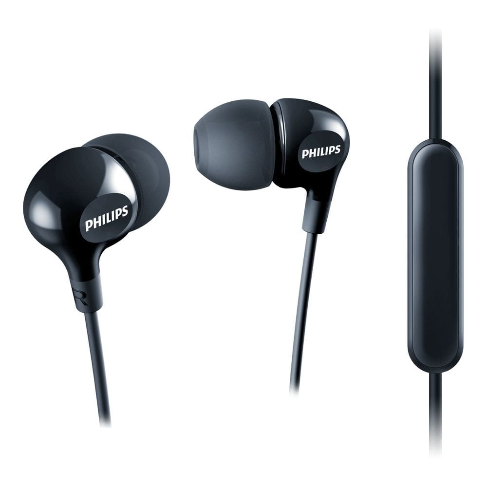 Fones de ouvido PHILIPS Big Bass in Ear com microfone pretos SHE3555BK/27