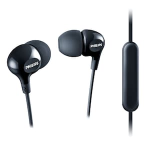 Fones de ouvido PHILIPS Big Bass in Ear com microfone pretos SHE3555BK/27