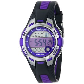 Relógio Armitron Sport 45/7030PUR com cronógrafo digital feminino