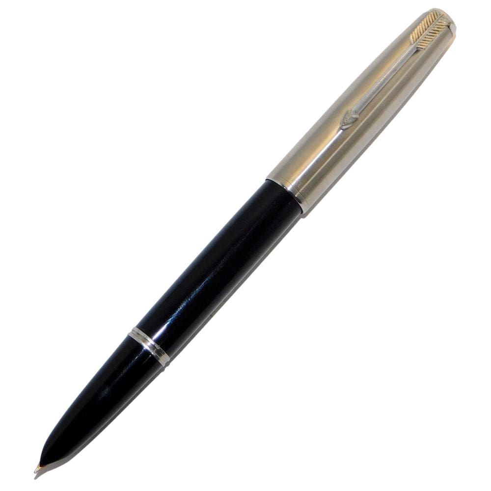 Caneta Tinteiro Parker 51 Usa Demi Size Preta Pena Ouro 14K