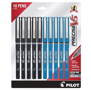 Canetas Rollerball Pilot Precise V5 Extra Fine 0,5 mm, pacote com 10