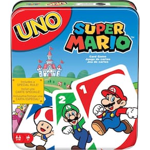 Jogo de cartas Mattel Games UNO Super Mario com lata colecionável