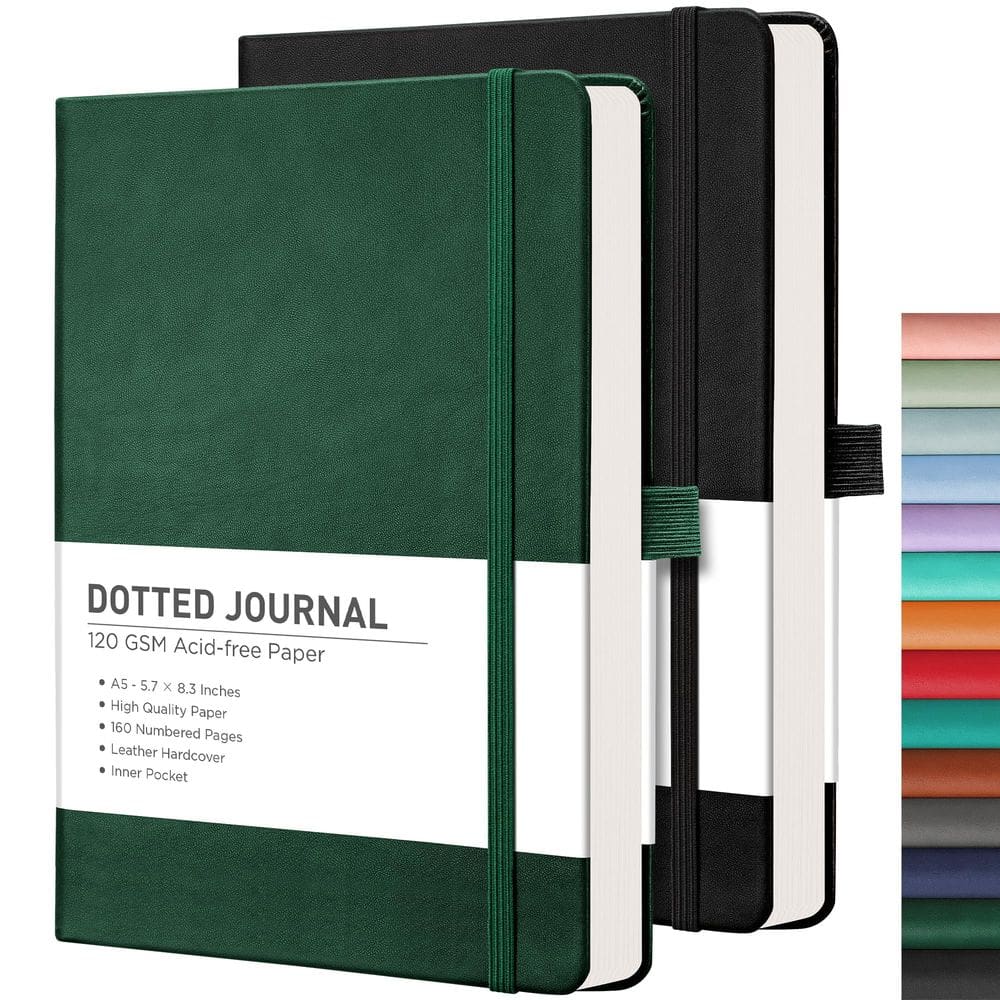 Notebook RETTACY Bullet Dotted A5, 160 páginas, pacote com 2