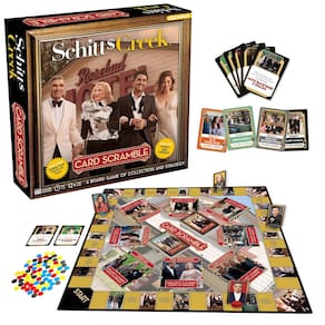 Jogo de tabuleiro AQUARIUS Schitt`s Creek Card Scramble para crianças a partir de 12 anos