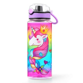 Garrafa de água Home Tune Cute para crianças e meninas, 680 ml, unicórnio