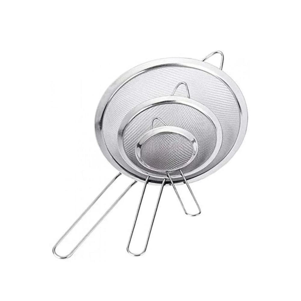Kit Peneiras em aço inox 12cm, 14cm e 20cm - Tuut