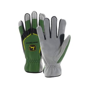 Luvas John Deere masculinas de couro bovino dividido Palm XL